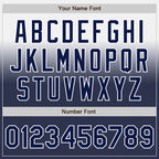 Custom White Navy Authentic Fade Fashion Baseball Jersey