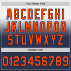 Custom White Orange-Navy Authentic Fade Fashion Baseball Jersey