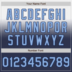 Custom White Light Blue-Navy Authentic Fade Fashion Baseball Jersey