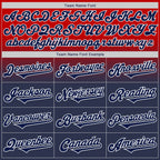 Custom Red Navy-White Authentic Fade Fashion Baseball Jersey