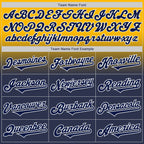 Custom Gold Navy-White Authentic Fade Fashion Baseball Jersey