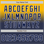Custom Gold Navy-White Authentic Fade Fashion Baseball Jersey