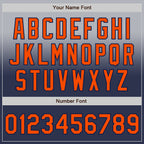 Custom Gray Orange-Navy Authentic Fade Fashion Baseball Jersey