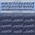 Custom Light Blue Navy-White Authentic Fade Fashion Baseball Jersey