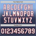 Custom Light Blue Navy-Red Authentic Fade Fashion Baseball Jersey