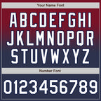 Custom Crimson White-Navy Authentic Fade Fashion Baseball Jersey