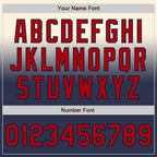 Custom Cream Red-Navy Authentic Fade Fashion Baseball Jersey