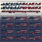 Custom Cream Vintage USA Flag-Navy Authentic Fade Fashion Baseball Jersey