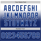 Custom White Royal Authentic Fade Fashion Baseball Jersey