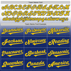 Custom White Yellow-Royal Authentic Fade Fashion Baseball Jersey