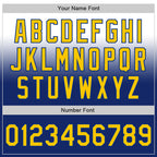 Custom White Yellow-Royal Authentic Fade Fashion Baseball Jersey