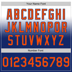 Custom White Orange-Royal Authentic Fade Fashion Baseball Jersey