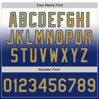 Custom White Old Gold-Royal Authentic Fade Fashion Baseball Jersey