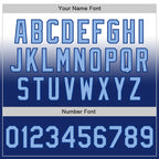 Custom White Light Blue-Royal Authentic Fade Fashion Baseball Jersey