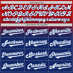 Custom Red White-Royal Authentic Fade Fashion Baseball Jersey