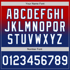 Custom Red White-Royal Authentic Fade Fashion Baseball Jersey