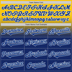 Custom Yellow Royal-White Authentic Fade Fashion Baseball Jersey