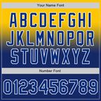 Custom Yellow Royal-White Authentic Fade Fashion Baseball Jersey