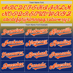 Custom Yellow Orange Royal-White Authentic Fade Fashion Baseball Jersey