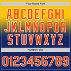 Custom Yellow Orange Royal-White Authentic Fade Fashion Baseball Jersey