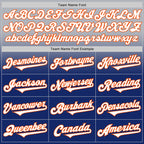 Custom Gray White Royal-Orange Authentic Fade Fashion Baseball Jersey