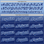 Custom Light Blue Royal-White Authentic Fade Fashion Baseball Jersey