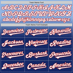 Custom Light Blue White Royal-Red Authentic Fade Fashion Baseball Jersey