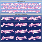 Custom Light Blue White Royal-Pink Authentic Fade Fashion Baseball Jersey