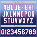 Custom Light Blue White Royal-Pink Authentic Fade Fashion Baseball Jersey