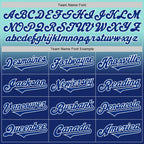 Custom Ice Blue Royal-White Authentic Fade Fashion Baseball Jersey