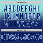 Custom Ice Blue Royal-White Authentic Fade Fashion Baseball Jersey