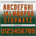 Custom White Orange-Green Authentic Fade Fashion Baseball Jersey