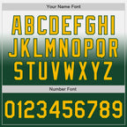 Custom White Gold-Green Authentic Fade Fashion Baseball Jersey