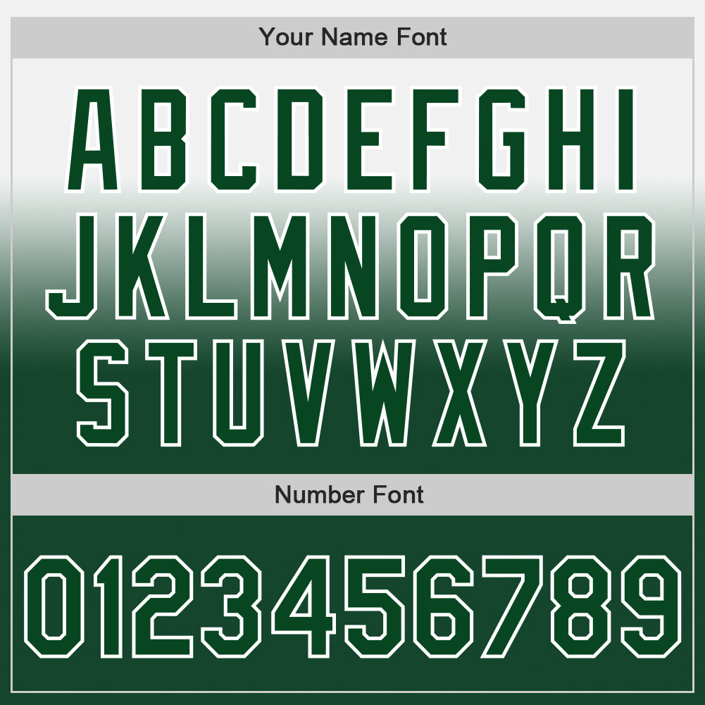 Custom White Green Authentic Fade Fashion Baseball Jersey