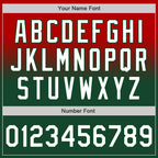 Custom Red White-Green Authentic Fade Fashion Baseball Jersey