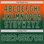 Custom Orange Green-White Authentic Fade Fashion Baseball Jersey