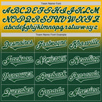 Custom Gold Green-White Authentic Fade Fashion Baseball Jersey