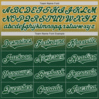 Custom Old Gold Green-White Authentic Fade Fashion Baseball Jersey