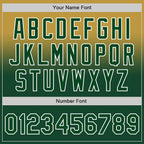 Custom Old Gold Green-White Authentic Fade Fashion Baseball Jersey