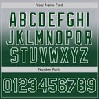 Custom Gray Green-White Authentic Fade Fashion Baseball Jersey