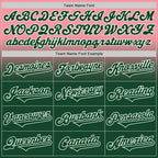 Custom Medium Pink Green-White Authentic Fade Fashion Baseball Jersey
