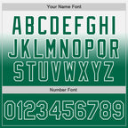 Custom White Kelly Green Authentic Fade Fashion Baseball Jersey