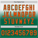 Custom White Orange-Kelly Green Authentic Fade Fashion Baseball Jersey