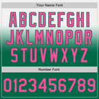 Custom White Pink-Kelly Green Authentic Fade Fashion Baseball Jersey