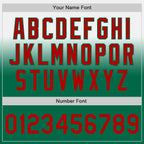 Custom White Red-Kelly Green Authentic Fade Fashion Baseball Jersey