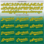 Custom White Gold-Kelly Green Authentic Fade Fashion Baseball Jersey