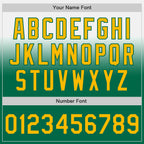 Custom White Gold-Kelly Green Authentic Fade Fashion Baseball Jersey