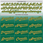 Custom White Old Gold-Kelly Green Authentic Fade Fashion Baseball Jersey