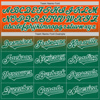 Custom Orange Kelly Green-White Authentic Fade Fashion Baseball Jersey