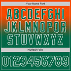 Custom Orange Kelly Green-White Authentic Fade Fashion Baseball Jersey